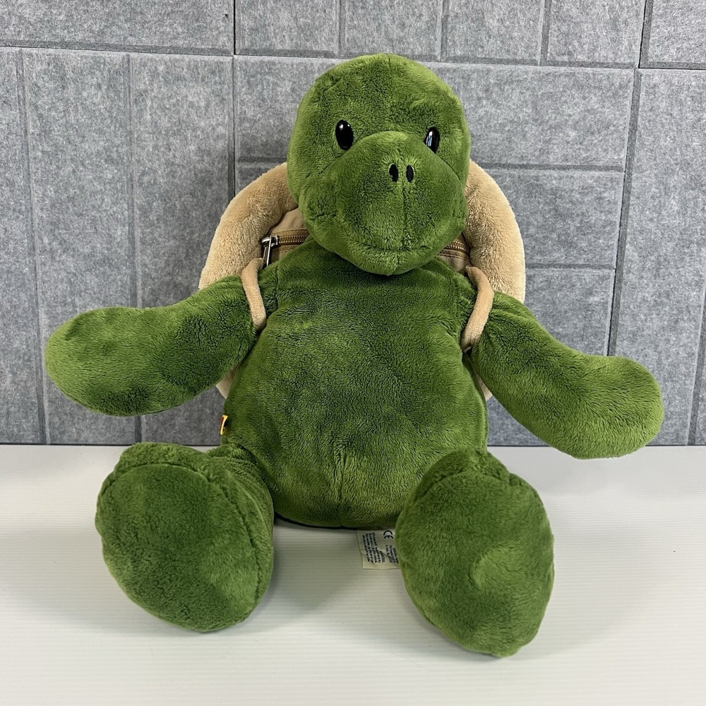 Build A Bear Trekkin' Turtle W/ Removable Shell Backpack Stuffed Plush Animal